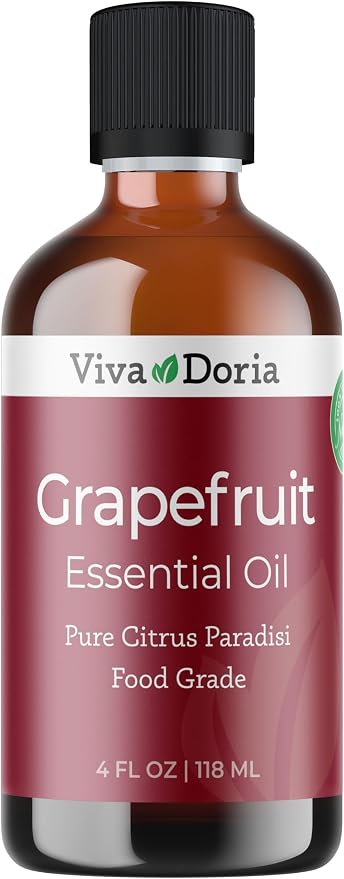 Viva Doria Grapefruit Essential Oil, 100% Pure, Natural Grapefruit Essential Oil, Undiluted, for Aromatherapy | Food Grade, 118 mL (4 Fluid Ounce)