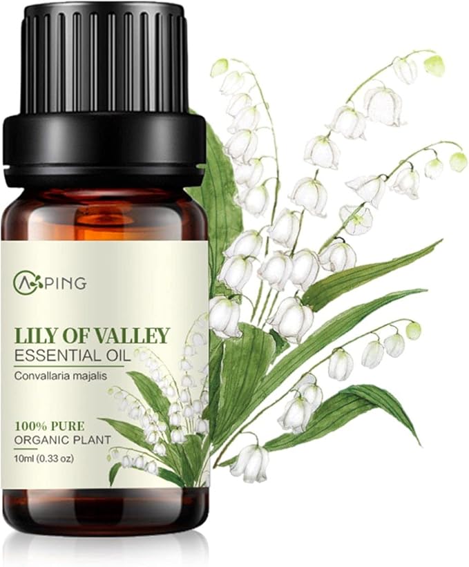 Lily of Valley Essential Oil - 100% Pure Organic Natural Plant (Convallaria majalis) Lily of Valley Oil for Diffuser, Aroma, Spa, Massage, Yoga, Perfume, 0.33oz