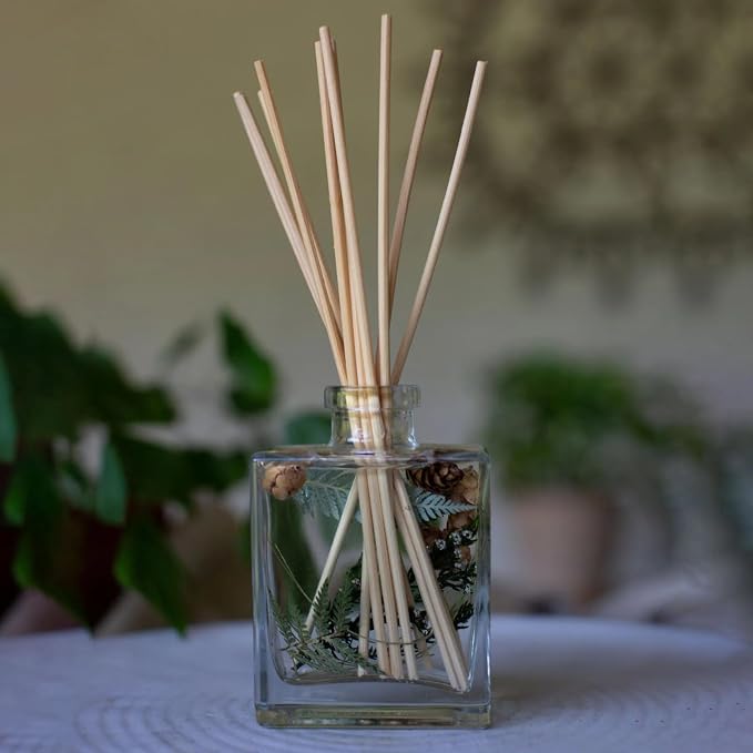 Rosy Rings Forest Botanical Reed Diffuser 4oz - Lasts 6-12 Months, Aromatherapy Diffuser, Reed Diffuser Sticks, Diffuser with Botanicals Perfect for Home Decor!