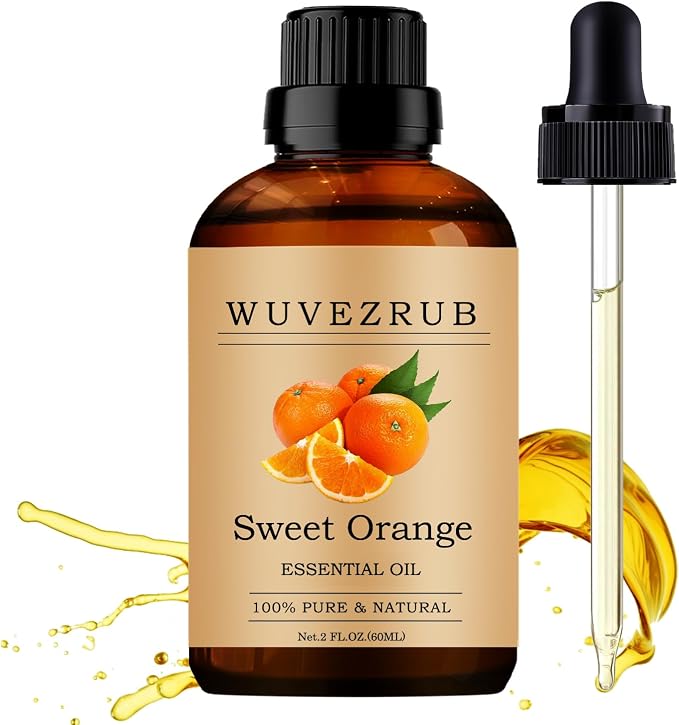 Sweet-Orange Essential Oil 60ML, 100% Pure and Natural for Aromatherapy Diffuser - 2 Fl Oz