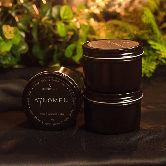 Relaxing Scented Candle - Cedar, Oakmoss and Sage - 100g