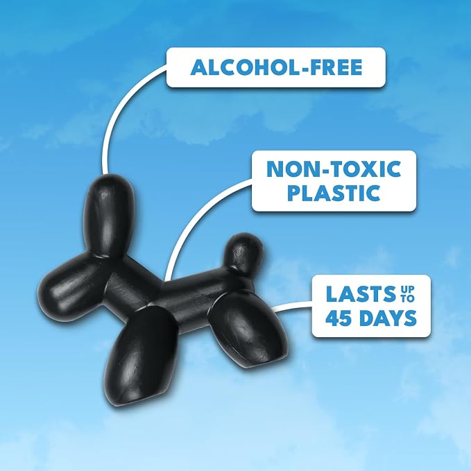 Little Pup 96605 Black Velvet Scent, Car Air Freshener, Clips to A/C Air Vent, Alcohol-Free Fragrance Oil, Non-Hazardous and Non-Toxic Plastic, Set of 1 (Pack of 2)