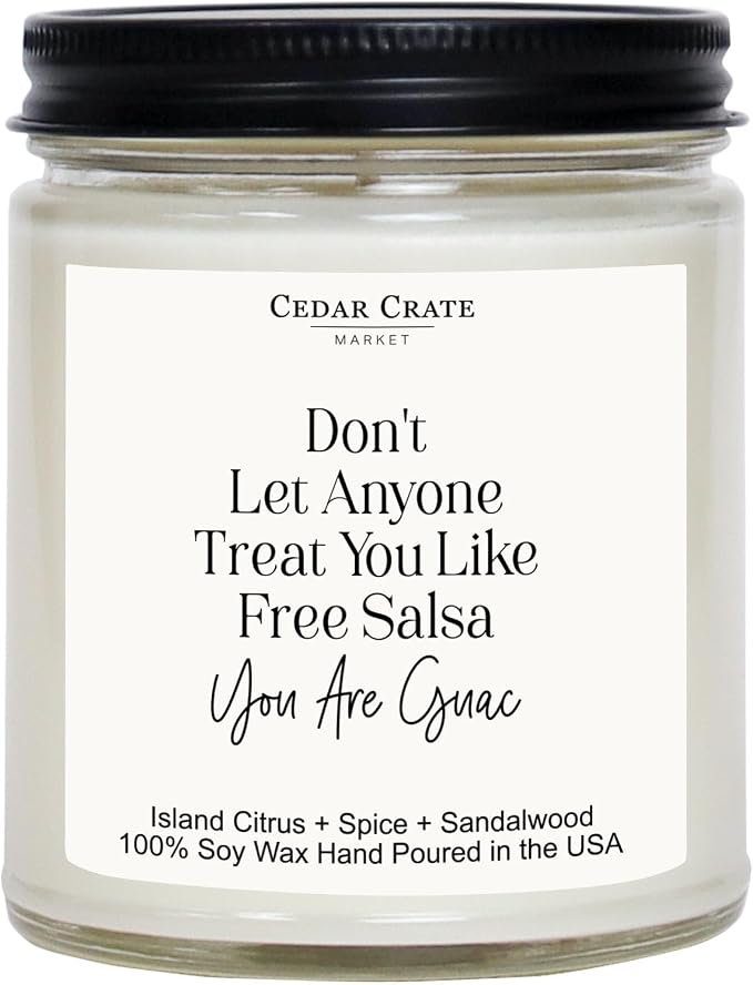 Best Friend Gift for Women Who Have Everything - You are Guac - Funny Birthday, Love You Present, Scented Candle Ideas for BFF, Girlfriend, Boyfriend, Mom, Sister, 100% Soy Wax, Handmade in USA