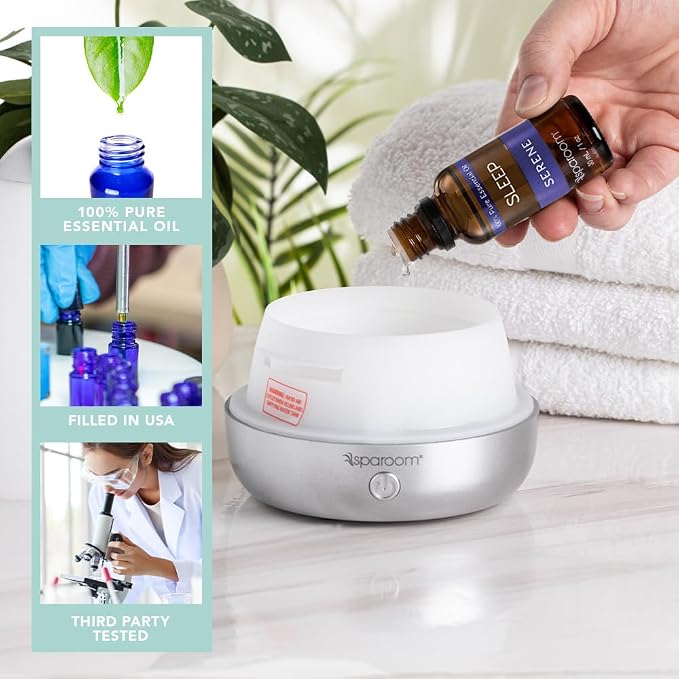 SpaRoom Aromatherapy 100% Pure Undiluted Essential Oil, Serene Sleep Blend, 30 mL