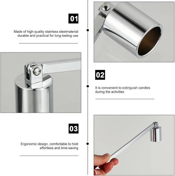 IMIKEYA 1pc Stainless Steel Candle Snuffer Elegant Tool for Safely Extinguishing Candles Accessory and Convenient Design for