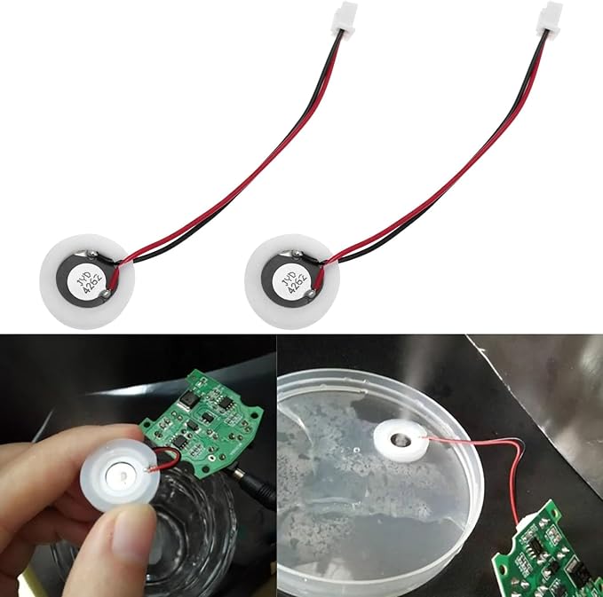 Diffuser Replacement Parts Ultrasonic Sprayer Ceramic Disk 16mm Atomizing Transducer Ceramic Disk with Wire Aromatherapy Machine 2PCS