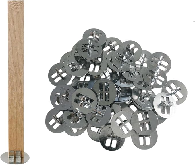 1000 pcs Wick Clip for Candle Making Wood Wick Holder Base Universal Wood Wick Clips Wooden Wicks Bases Metal Candle Wick Holders (Wicks not Included)