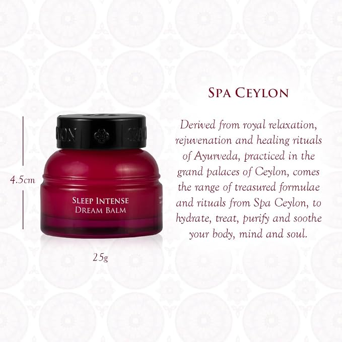SPA CEYLON SLEEP INTENSE Dream Balm | Intense Pacifying Blend | Silicone-Free | Hydrating | Promotes Restful Sleep | Suitable for all skin types