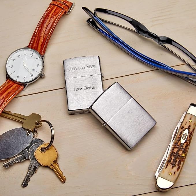 Custom Zippo Armor Chrome Heavy Wall Pocket Lighter