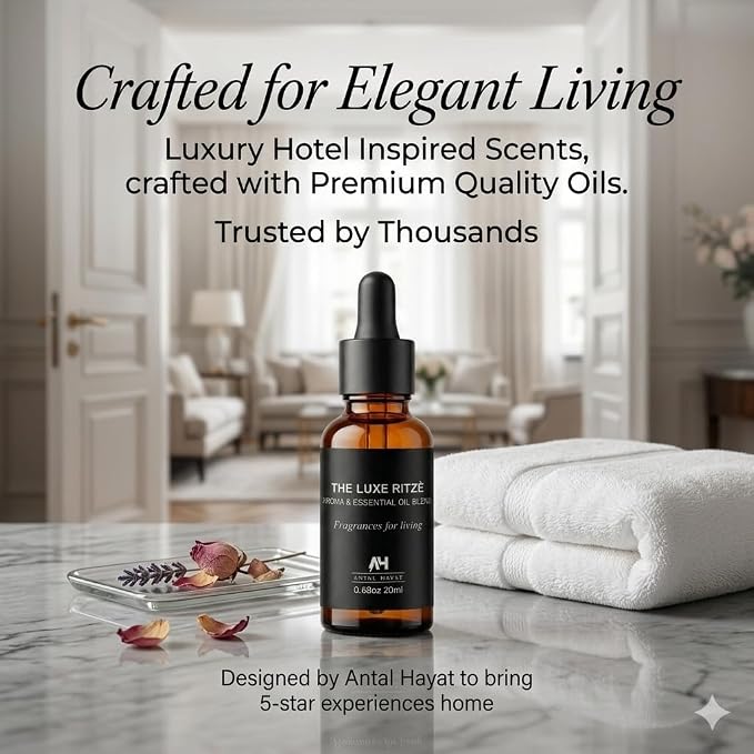 Hotel Scent Oil Inspired by The Ritz Carlton Hotel - Luxury Citrus Diffuser Oil - Ritz Carlton Scent Diffuser Oil - Hotel Scents for Home - 20mL Glass Bottle & Dropper for Waterless Diffusers
