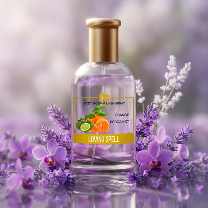 Daniella's Candles Loving Spell Body Room and Linen Spray, Natural Body Mist & Room Spray, Long lasting Fragrance, 100ml/3.4oz