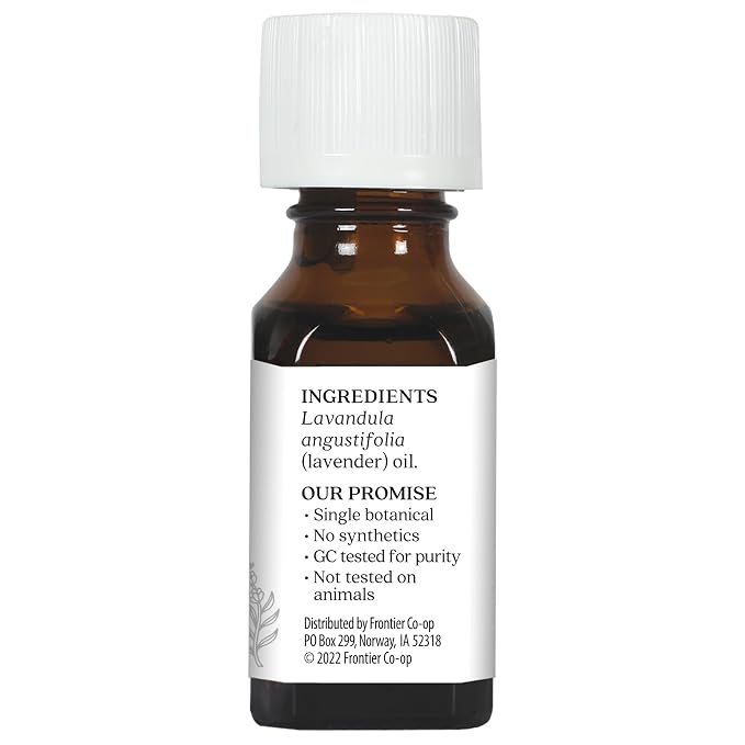 Aura Cacia 100% Pure Lavender Essential Oil GC/MS Tested for Purity 15 ml (0.5 fl. oz.) Lavandula angustifolia