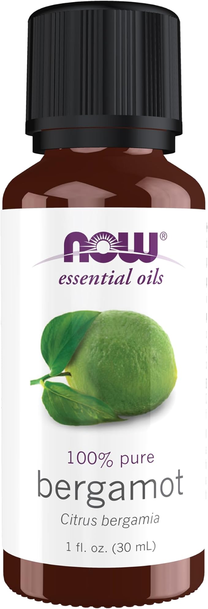 NOW Essential Oils, Bergamot Oil, Sweet Aromatherapy Scent, Cold Pressed, 100% Pure, Vegan, Child Resistant Cap, 1-Ounce