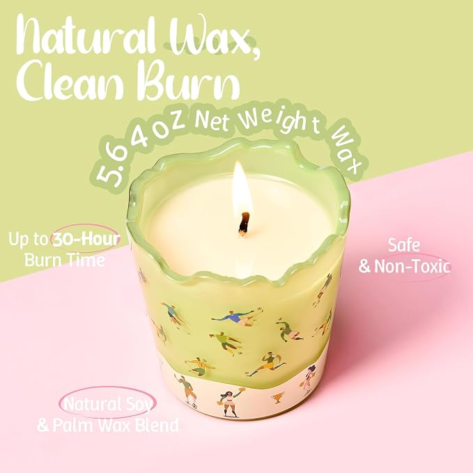 M&SENSE Sage Eucalyptus Scented Candles, 5.64 oz, Up to 30-Hour Burn, Aromatherapy Candle Gifts for Women for Bathroom Kitchen Office