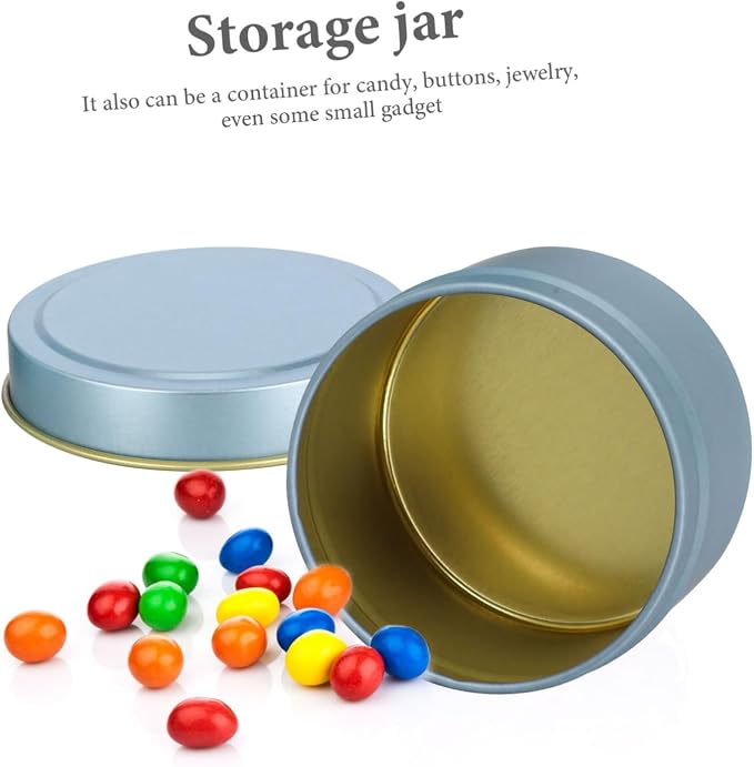 Beatifufu 24Pcs Metal Candle Jars with Lids DIY Candle Holders for Aromatherapy Tea Light Candle Making Portable Storage Containers for Home Decor and Parties
