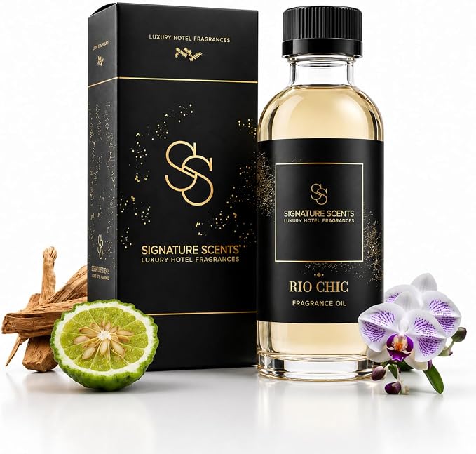 Luxury Hotel Diffuser Oil for Hotels and Homes - Aromatherapy Oils for use with an Essential Oil Diffuser at Home - Fragrance-Scent Diffuser Oil Blend (Rio Chic) 4.05fl oz (120ml)