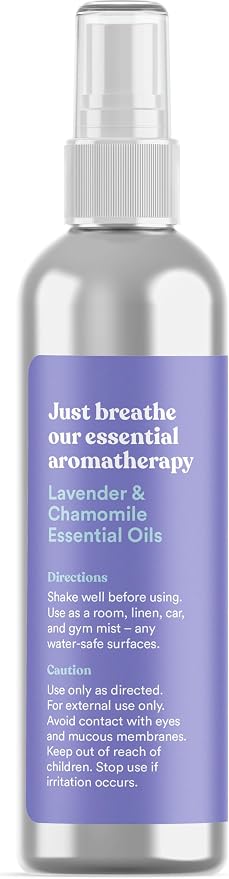Asutra Lavender & Chamomile Multi-Use Natural Aromatherapy Room Spray, Calming Linen & Pillow Mist, Fabric Sleep Spray, 4 fl oz Aluminum