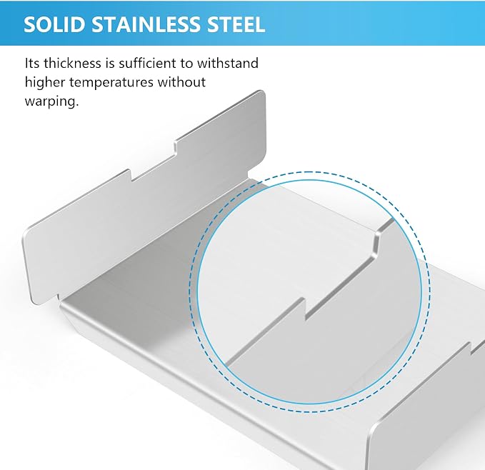 Stainless Steel Grill Heat Baffle Diffuser Replacement for Pit Boss 700 820 850 1000 1150 1250 1300 1600 Series Pellet Smoker Grill Accessories etc.,Modified Flame Tamer for Pit Boss Heat Deflector