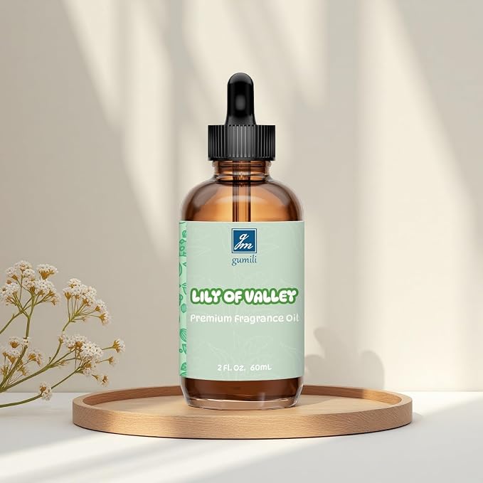 GM Gumili Lily of Valley Fragrance Oil for Skin, Hair, Body & Face, Perfume, Diffuser, Aromatherapy & Massage - 2 Fl Oz