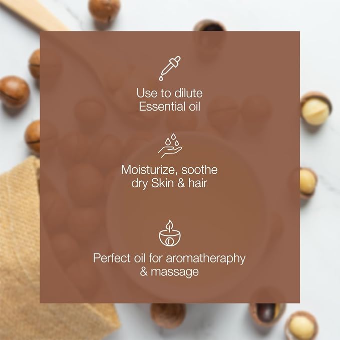 100% Pure Kukui Nut Oil 1oz Cold Pressed Virgin Moisturizer for Hair, Scalp & Face - Natural Skin Repair Body Oil with Omega 3, 6, 9 & Vitamins UV Glass Bottle with Dropper