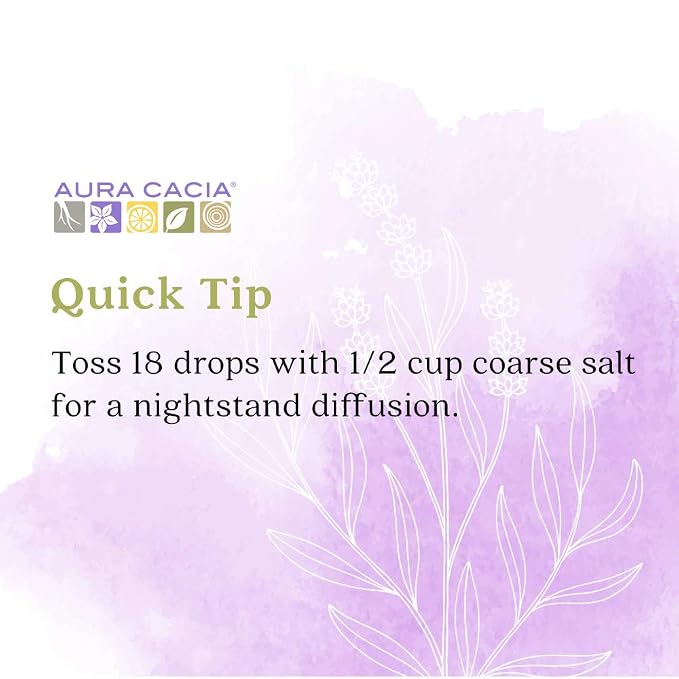 Aura Cacia Lavender Essential Oil, 100% Pure Lavandula Angustifolia Oil - Aromatherapy for Diffusers, Body Care, Skincare, Custom Blends | 2 Fl Oz (Pack of 1)