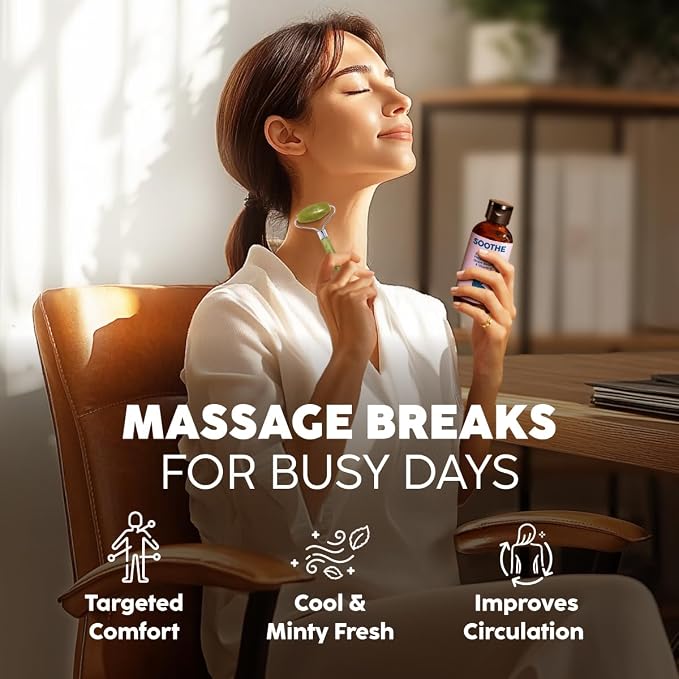 Kukka Soothe Massage Oil - Spa Quality Warming Massage Oil - Body Oils for Women & Men - Infused with Eucalyptus Oil, Peppermint Oil, Grapeseed Oil & Vitamin E Oil (3.4 fl oz)