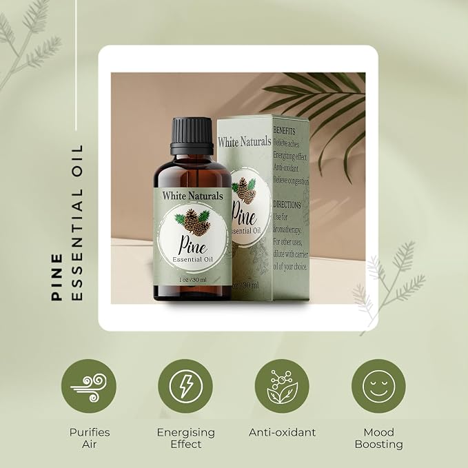 Pure Pine Essential Oil, Woodsy and Fresh to Relax and Cleaner Air - Natural, Undiluted, Premium Therapeutic Grade, Perfect for Aromatherapy, Diffuser, Skin, DIY Candle Making 1 oz Bottle with Dropper