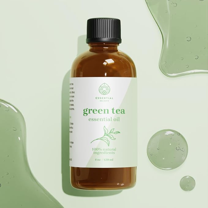 Green Tea Oil by Essential Delights | Premium Aromatic Oil for Diffusers, DIY Projects, Candle Making, Soap Making & Home Fragrance | 4 oz.
