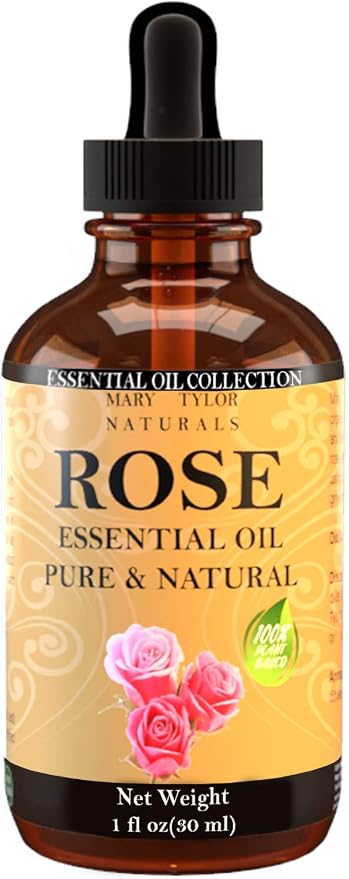 Rose Essential Oil 1 oz, Premium Therapeutic Grade, 100% Pure and Natural, Perfect for Aromatherapy, Diffuser, DIY by Mary Tylor Naturals