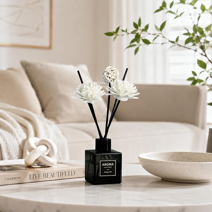 Reed Diffuser Set of 3,Lavender Scented Oil Diffuser with 15 Sticks,(50ml) x 3 Home Fragrance Reed Diffuser for Home Living Room Bedroom Bathroom Air Freshener