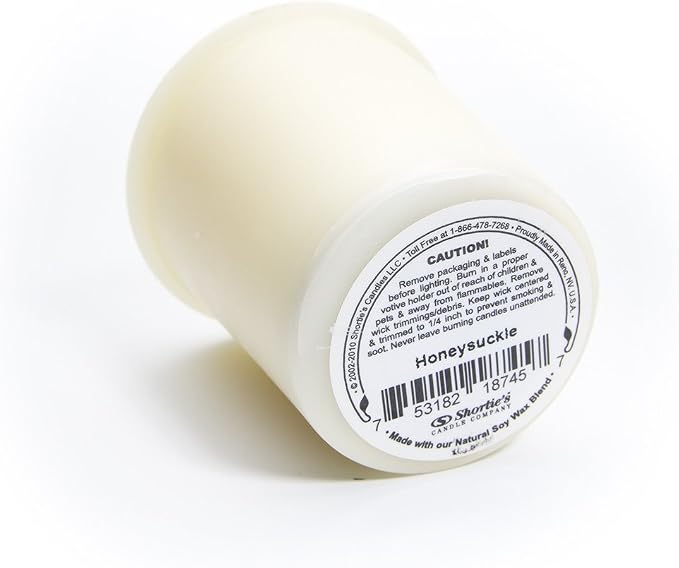 Pure Honeysuckle Soy Votive Candles - Scented with Essential & Natural Oils - 6 White Natural Votive Candle Refills - Flower & Floral Collection