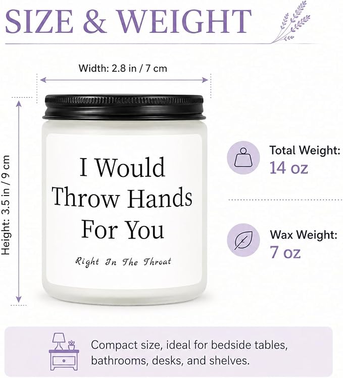 Birthday Gifts for Women, Funny Friendship Lavender Scented Candle 7 oz, Soy Wax Present for Best Friend, Sister, Coworker, Bestie, Her