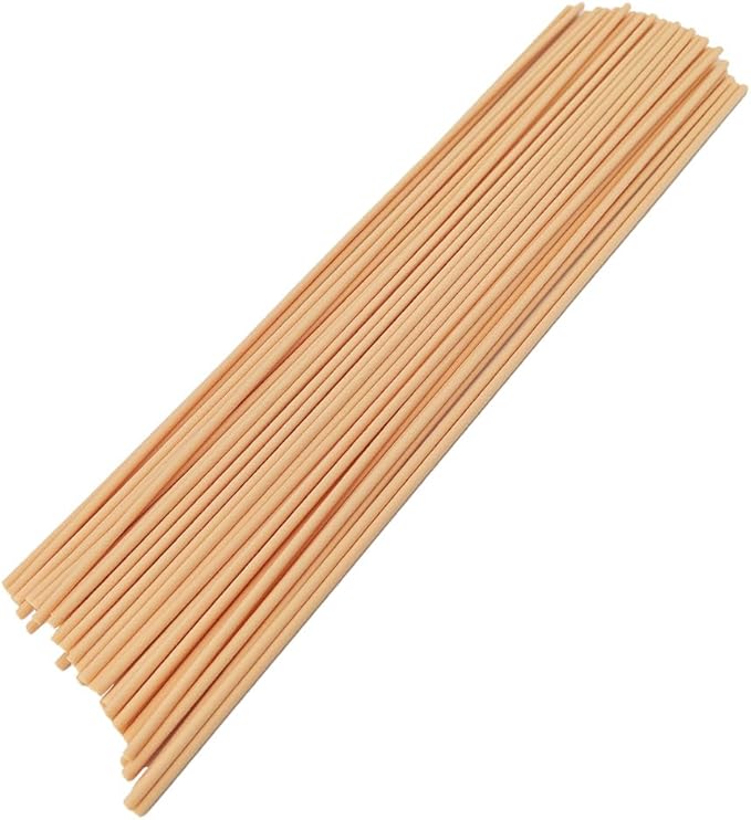 50PCS Natural Fiber Reed Diffuser Sticks 12 Inch Long 3mm Diameter Strong Absorption Refill Replacement Reeds for Diffuser Stick Essential Oil Scented Aroma Fragrance Rod for Home Office Spa