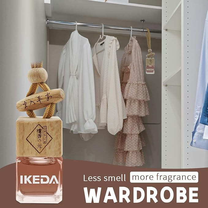 ikeda fragrance Car Air Freshener | Long-Lasting Coffee Aromas | Car Scent Hanging with Vent Clip | Odor Eliminator Deodorizer for Automotive Women Men (Square-Coffee)