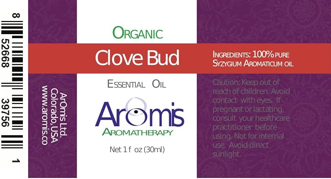 ArOmis Clove Bud Essential Oil - 100% Pure Therapeutic Grade - Undiluted, Premium Oil - 150 Micron Filtered, Perfect for Aromatherapy Diffusers (30ml / 1 fl oz)