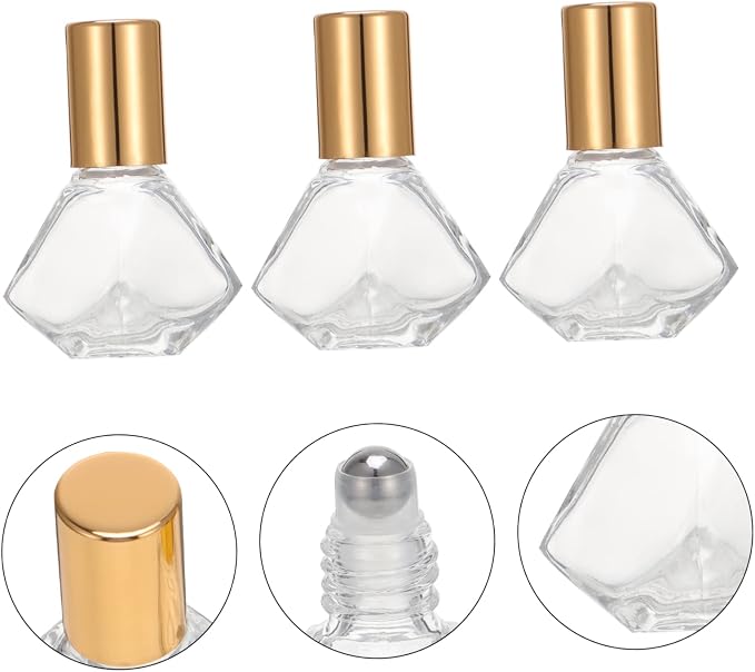 DOITOOL 8ml Essential Oil Roller Bottles Set Leakproof Roller Bottle Kit for Aromatherapy Portable Mini Perfume Bottles