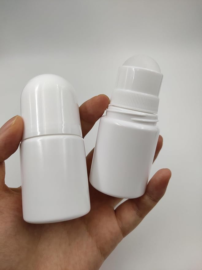 4Packs 30mL/50mL Empty Roll-on Bottle Plastic with Removable Cap for Easy Refills for Homemade Deodorants Essential Oil Blends (30mL)
