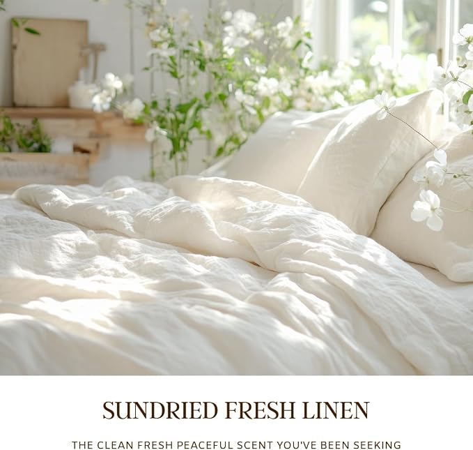 Fresh Linen Scented Candle for Home Scented 50+ Hrs Long Lasting100% Natural Soy Wax Clean Linen | Candle Gifts for Women Men Highly Scented House Warming Gifts