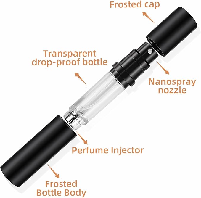 AA00GY Perfume Refillable Bottle 5ml Bottom Refill Portable Purse Atomizer, Cologne Travel Perfume Spray Bottle for Outgoing and Traveling (Grey)