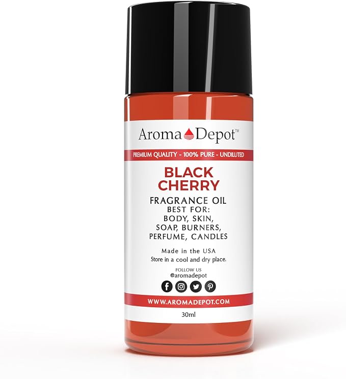 Aroma Depot Black Cherry Roll On Perfume Oil 30ml – Alcohol Free Fragrance Body Oil – Skin Safe, Phthalate Free, Travel Size 1 Fl Oz