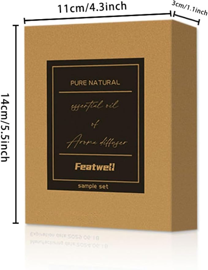 Featwell Car Air Freshener Essential Oil, 6 Bottles Essential Oils for Diffuser, Aromatherapy, Home Car Scented Oils 6x10ml
