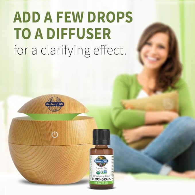 Garden of Life Rosemary Essential Oil – 100% Pure Essential Oil for Diffuser, Aromatherapy, Meditation, Stimulating and Refreshing, USDA Organic, Non-GMO, 0.5 fl oz