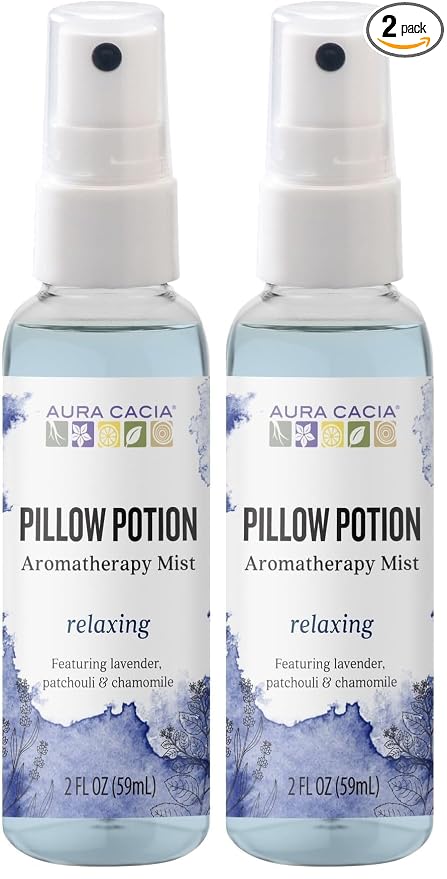 Aura Cacia Essential Solutions Mist, Pillow Potion, 2 Fluid Ounce (Pack of 2)