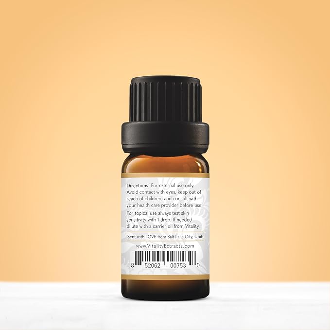 Vitality Extracts Frankincense Essential Oil - 10ml, Boswellia Serrata, Aromatherapy, Skin Care, Natural Calm, Rest & Relaxation, Yoga, Comfort