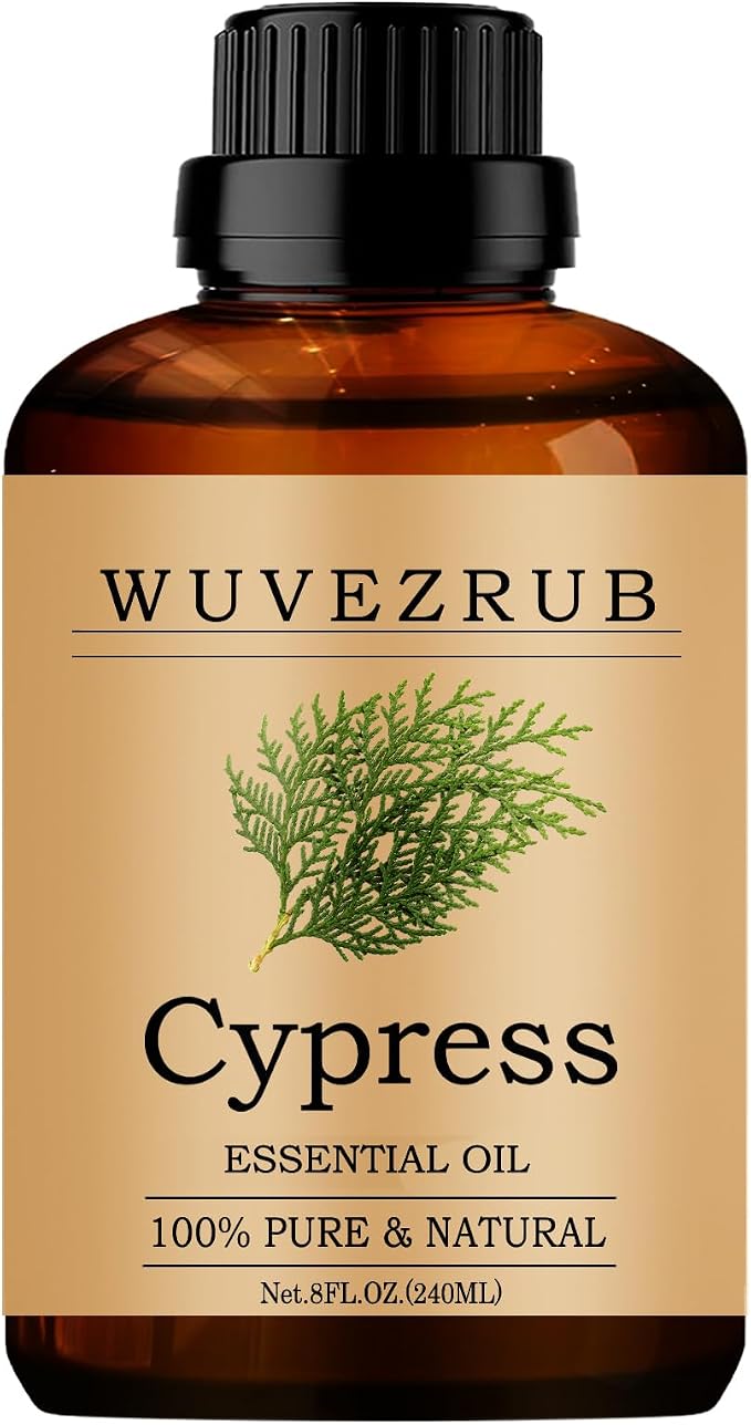 Cypress Essential Oils, 240ML Pure and Natural Essential Oil for Aromatherapy Diffuser - Cypress /8 Fl Oz