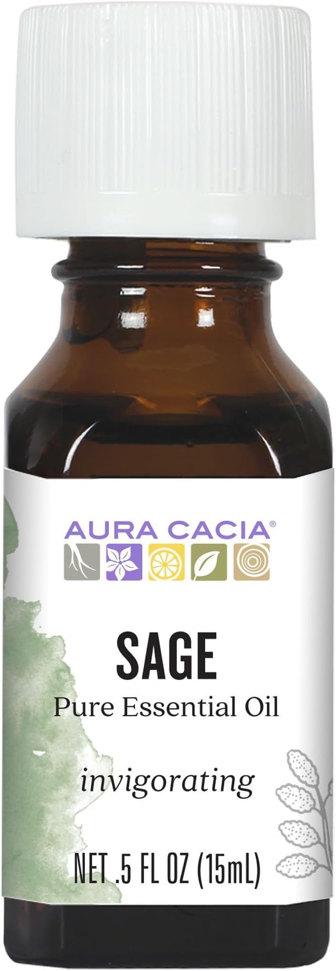 Aura Cacia Sage Essential Oil, 0.5 FZ