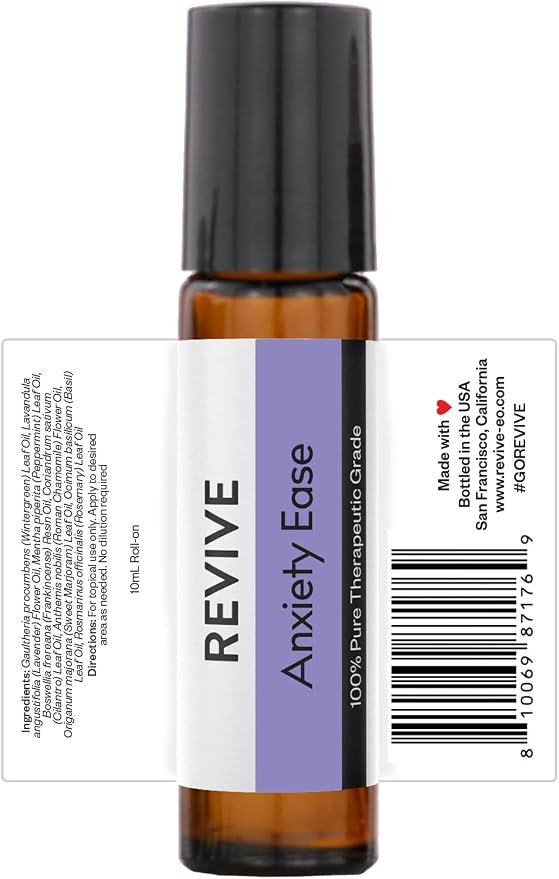 Top 6 Roll-Ons Kit by Revive Essential Oils - 100% Pure Therapeutic Grade, for Diffuser, Humidifier, Massage, Aromatherapy, Skin & Hair Care - Cruelty Free - Unrefined Oils with No Fillers.