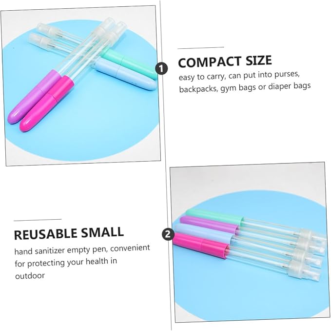 GANAZONO 10pcs Multifunctional Travel Spray Pen Refillable Ballpoint Pen Hand Empty Dispenser Travel-sized Sprayer Random Color