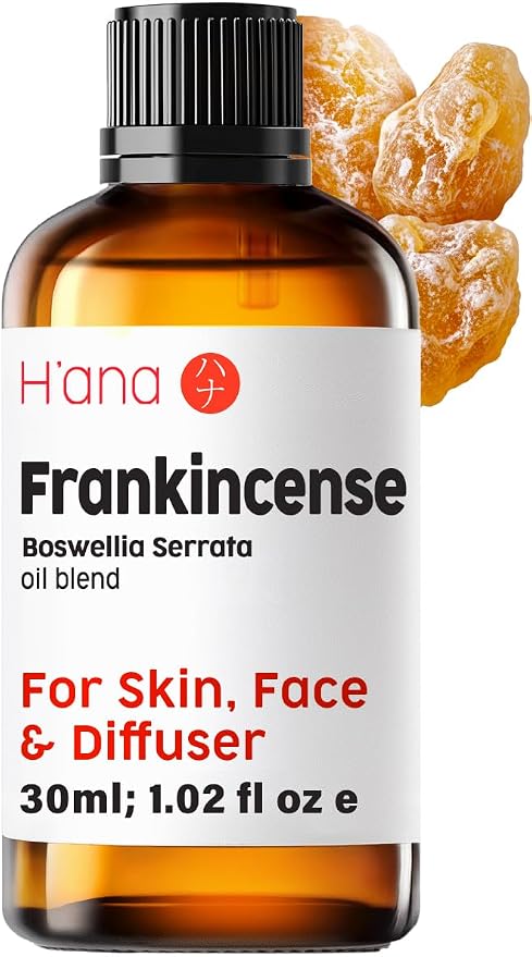 H'ana Frankincense Oil - 1.02 Fl Oz Frankincense Essential Oil for Hair, Skin, Diffuser, Aromatherapy & DIY
