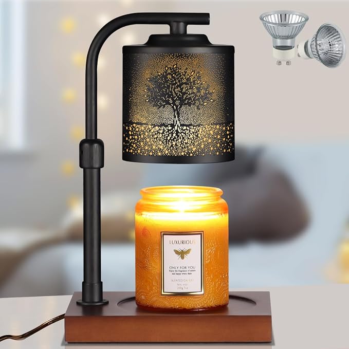 mocosa Candle Warmer Lamp with Adjustable Height Dimmable for New Home Decor Electric Candle Warmer for Jar Candles Birthday Gifts for Women Mom(Tree)